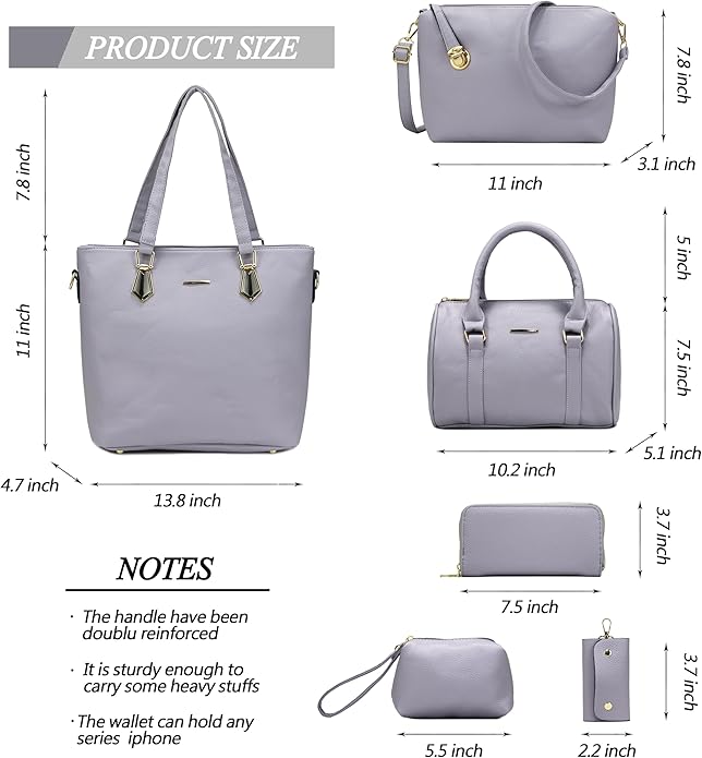 2E-youth Designer Purses and Handbags for Women Satchel Shoulder Bag Tote Top Handle Bag