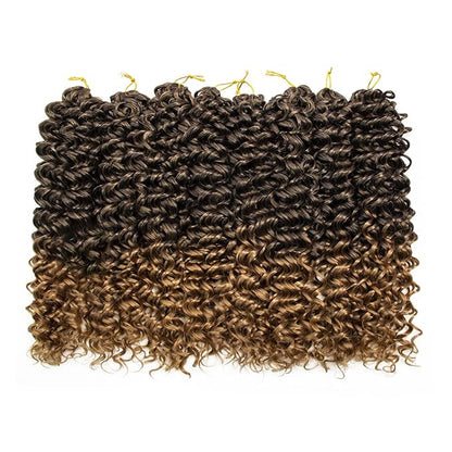 8 Packs Curly Crochet Hair GoGo Curl Crochet hair for Women Deep Wave Braiding hair,Synthetic Bohemian Crochet Braid Water Wave Crochet hair Extensions (1B/27, 12inch)