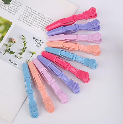 HH&LL Hair Clips for Women – Wide Teeth & Double-Hinged Design – Alligator Styling Sectioning Clips of Professional Hair Salon Quality - 10Pack