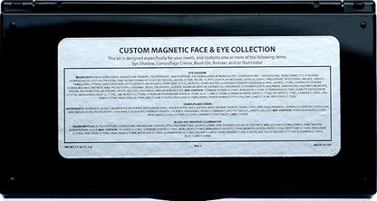 Off White, Matte Medium Grey Blue, and Glitter Black Deep Navy Blue Vegan Eyeshadow Trio Palette; Talc, Paraben & Cruelty Free