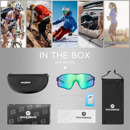 ROCKBROS Polarized Sunglasses UV Protection for Women Men Cycling Sunglasses