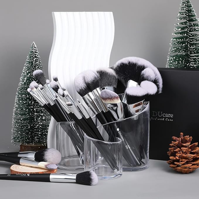DUcare Makeup Brushes Professional 32Pcs Make up Brushes Set Premium Christmas Gift Synthetic Kabuki Foundation Blending Brush Face Powder Blush Concealers Eye Shadows