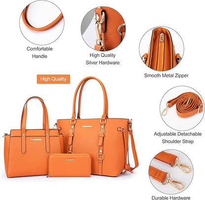 Montana West 3PCS Purses for Women Tote Bag and Wallet Set Shoulder Satchel Handbags