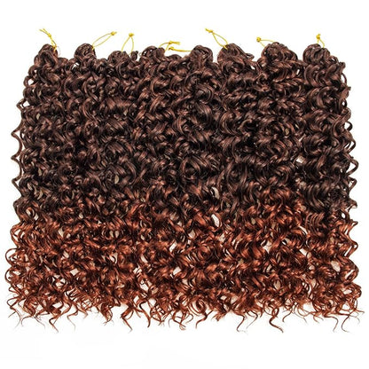 8 Packs Curly Crochet Hair GoGo Curl Crochet hair for Women Deep Wave Braiding hair,Synthetic Bohemian Crochet Braid Water Wave Crochet hair Extensions(18inch, 1B/350)