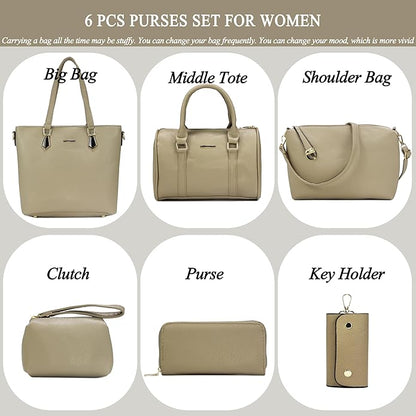 2E-youth Designer Purses and Handbags for Women Satchel Shoulder Bag Tote Top Handle Bag