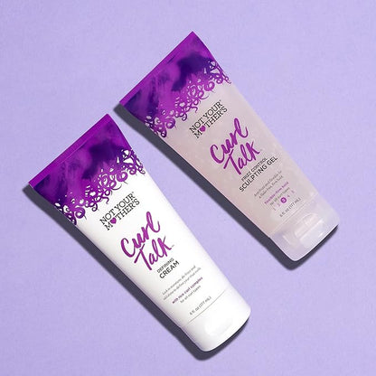 Not Your Mother's Curl Talk Frizz Control Sculpting Gel & Defining Cream (2-Pack) - 6 fl oz Each - Tames Hair Frizz & Maximizes Definition - For All Curly Hair Types