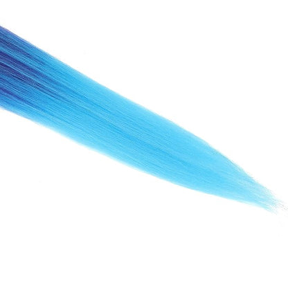 Ombre Pre stretched Braiding Hair, 36 Inch Braid Hair Extensions, 8 packs Multi Color blend braiding hair pre-stretched, Crochet Hair Braiding (36''-8 packs,1b/purple/l.blue)