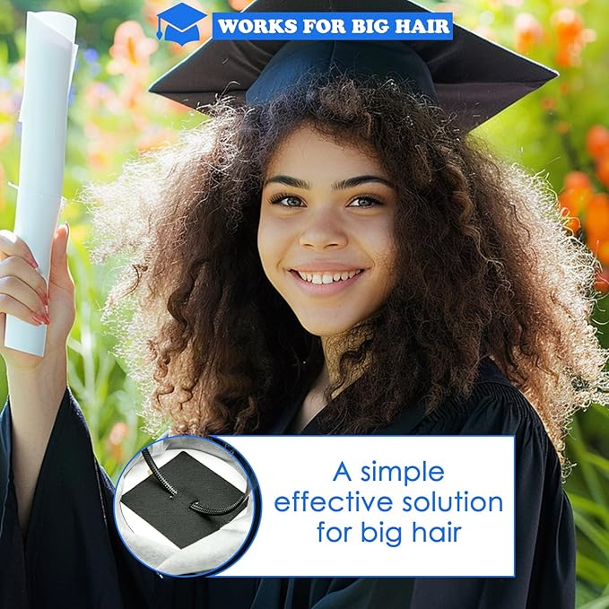 2 Pcs Graduation Cap Headband, Anti-fall Firm Hair Band for Graduation Cap, Hat Insert Accessories for Graduates, Students, Women, Girls