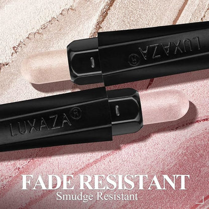 3PCS Cream Eyeshadow Stick,Matte And Shimmer Eye shadow Pencil Crayon Brightener Makeup with Crease-proof Formula,Waterproof & Long Lasting Shadow Eyeliner Pen Sets,Champagne Rose