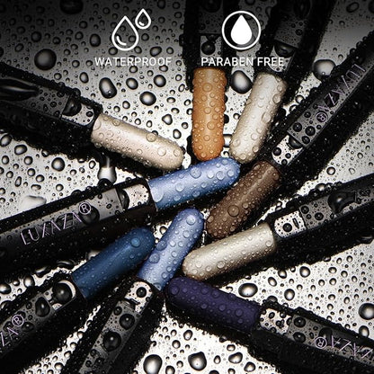 Neutral Eyeshadow Stick Makeup Set, Blue Metallic Shimmer Matte Cream Eye Shadow Eyeliner Brightener Pencil Crayon - JEANS BLUE