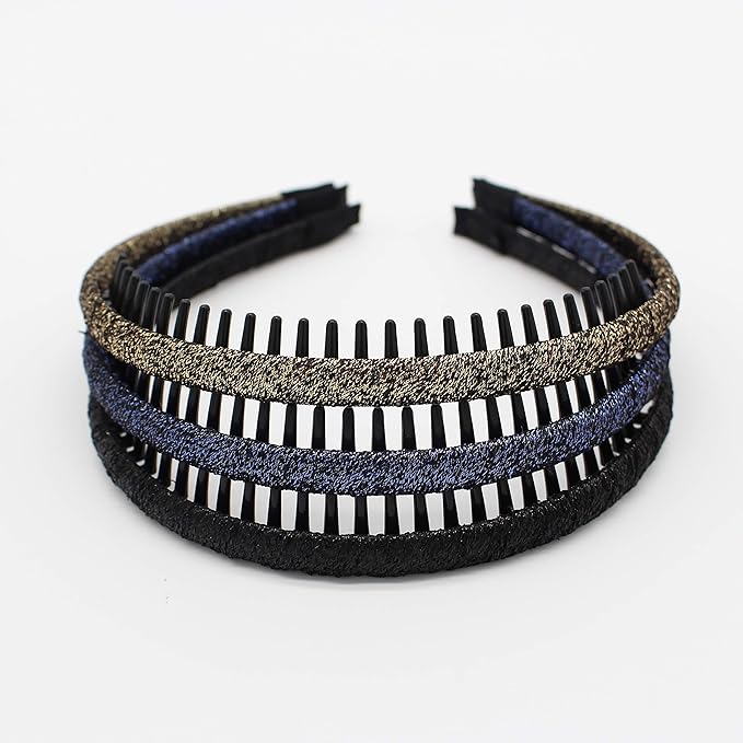 Multicolor Stylish Teeth Comb Hair Hoop Hairband Headband Soft Comfy Non-slip Hair Accessories for Women/Girl(6 color)