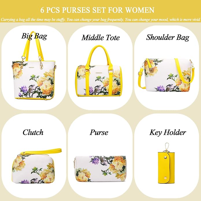 2E-youth Designer Purses and Handbags for Women Satchel Shoulder Bag Tote Top Handle Bag