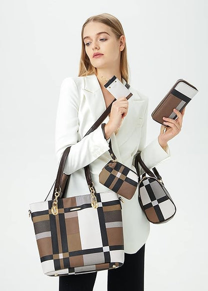2E-youth Designer Purses and Handbags for Women Satchel Shoulder Bag Tote Top Handle Bag