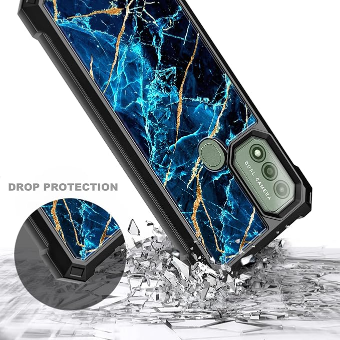 Designed for WIKO Voix Case with [Built-in Screen Protector], Full-Body Protective Shockproof Rugged Bumper Cover Phone Case for WIKO Voix U616AT (Sapphire)
