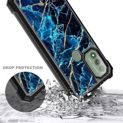 Designed for WIKO Voix Case with [Built-in Screen Protector], Full-Body Protective Shockproof Rugged Bumper Cover Phone Case for WIKO Voix U616AT (Sapphire)