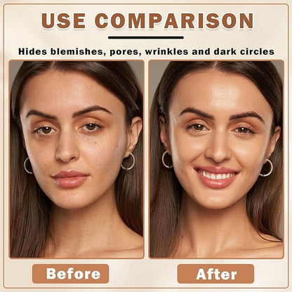 Air Brush Makeup Foundation,Flawless Airbrush Foundation for Older Women,Teenagers,Middle-aged and Mature Skin,Buildable Coverage with Anti-aging Formula for Smooth Radiant Skin (02 Beige)