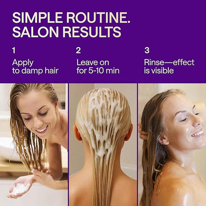 4-in-1 Korean Keratin Hair Mask for Dry Damaged Hair and Growth – Enriched with Argan Oil, Panthenol, Biotin – Deep Conditioner for Color Treated & Bleached Hair – Conditioning Repair Cream – 8.45 Oz