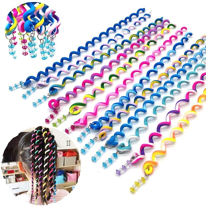 12 Colors Girls Hair Braid Clips, Hair Styling Twister Barrette, Spiral Spin Hair Tool Accessories for Birthday Pary, Bar, Wedding