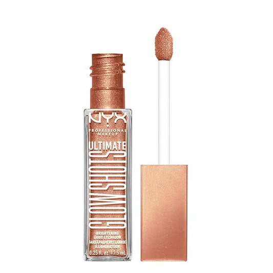 NYX PROFESSIONAL MAKEUP Ultimate Glow Shots, Liquid Eyeshadow, Long-Lasting Shimmer Eye Shadow with Vitamin C - Twisted Tangerine