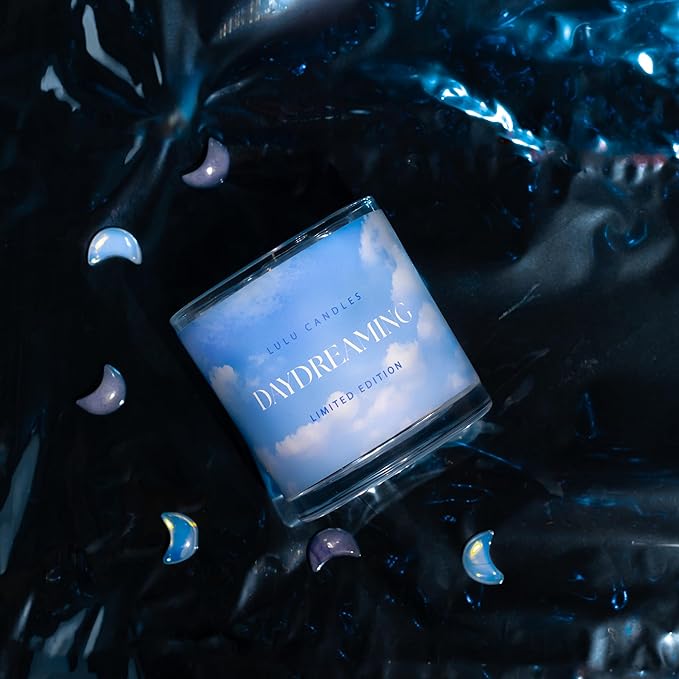 Lulu Candles | in The Clouds Collection | Daydreaming | Lavender & Bergamot Scent | Smells Clean & Relaxing | Hand Poured in The USA | Highly Scented & Long Lasting (9 Oz. Gift Box)