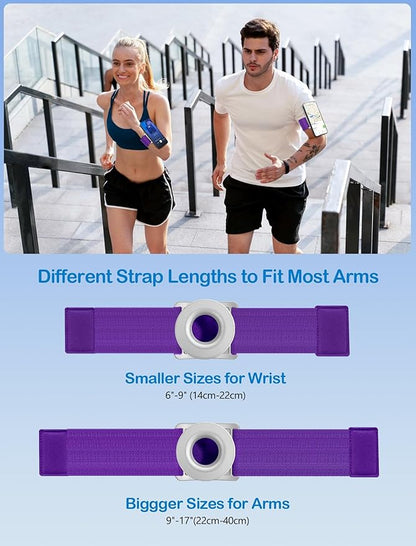 TOPGO Running Phone Holder for iPhone [360° Rotatable & Upgrade Anti-Drop] Magnetic Wrist Phone Holder, Armband Cell Phone Holder Compatible with magsafe iPhone 16 Pro Max and Android - Purple