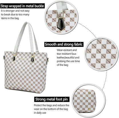 2E-youth Designer Purses and Handbags for Women Satchel Shoulder Bag Tote Top Handle Bag
