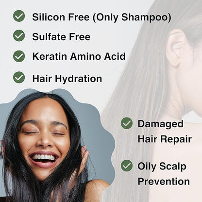 Moist Diane Keratin Hair Treatment for Oily Hair & Dry Ends Men & Women, Organic Hair Conditioner with Argan Oil & Tea Tree Extract, Scalp Clarifying Solution from Japan, FREASH & HYDRATE, 15.2 Fl Oz