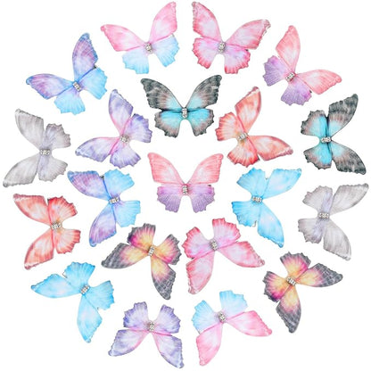 20Pcs Moving Glitter Hair Clips Fairy Accessories for Women and Teens, Colorful 90s Clips (Purple)