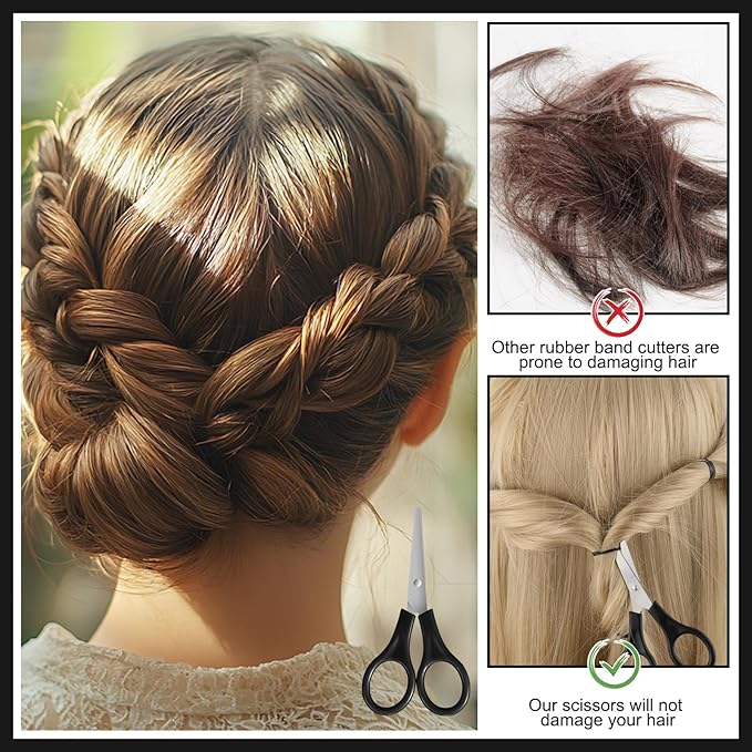 1000pcs Hair Rubber Bands Elastic Hair Ties with Hair Wax Stick, Slick Back Hair Brush,Rat Tail Comb for Women, Men and All,Curly Hair,Straight Hair