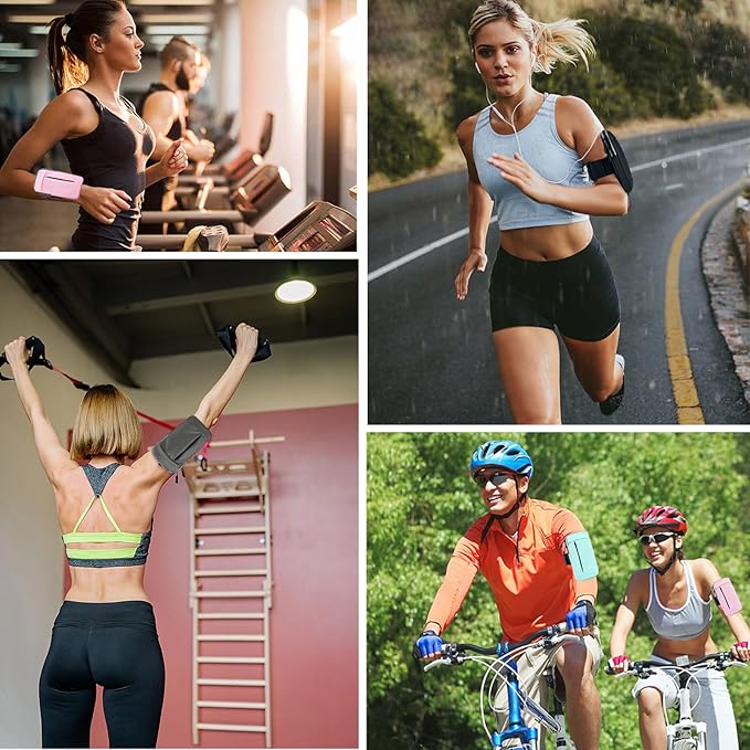 Phone Holder for Running Armband Women Men Kids Arm Bag,Armband Cell Phone Holder for iPhone 15 14 13 12 11 Pro Max Xs Xr X 8 7 6 Plus SE Mini Galaxy Ultra S24 Note Sports Gym Arm Band Pouch