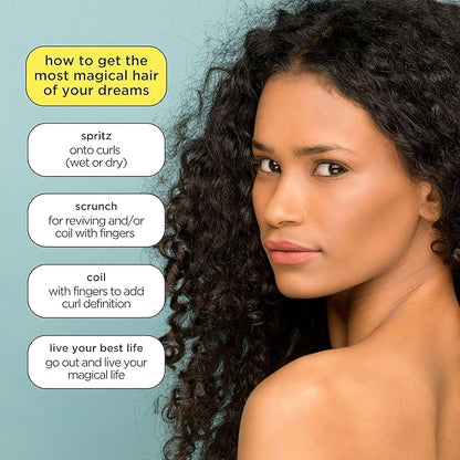 Pacifica Pineapple Curls Refresher Mist Frizz Control Spray & Curly Hair Enhancing -w/Hyaluronic Acid Vitamin B5 & Natural Plant Oils Revitalizes Curls - Vegan Cruelty Free Dermatologist Tested