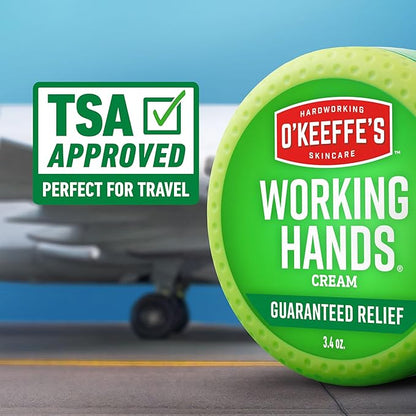 O'Keeffe's Working Hands Hand Cream for Extreme Dryness - 3.4 oz Jar (1 Pack) - Repairing Skincare for Cracked, Dry Hands