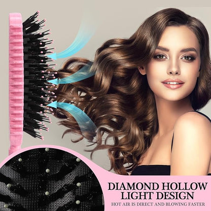 Curl Defining Brush Pink, Volume Curly Hair Brush for Detangling Shaping and Styling Women's Curls, Reduce Pulling