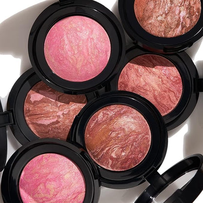 LAURA GELLER NEW YORK Baked Blush-n-Brighten Marbleized Blush for Cheeks - Summer Orchid - Natural Finish - Buildable Color