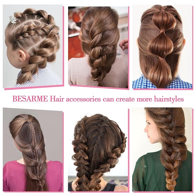 28 Colors Rubber Bands with 8 Hair Styling Tools, 1500 Pcs Colorful Elastic Ties Small Rubber Bands Baby Toddler Ties for Girls Hair Accessories Christmas Gifts