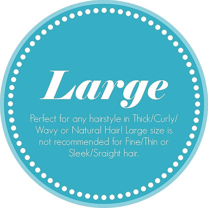 Stretchy Non-Slip Hair Clip for Thick, Wavy, Naturally Curly Hair - Put Your Hair Up in Seconds - Comfy UpDo, Ponytail, French Twist, Bun (Large, Storm Gray)