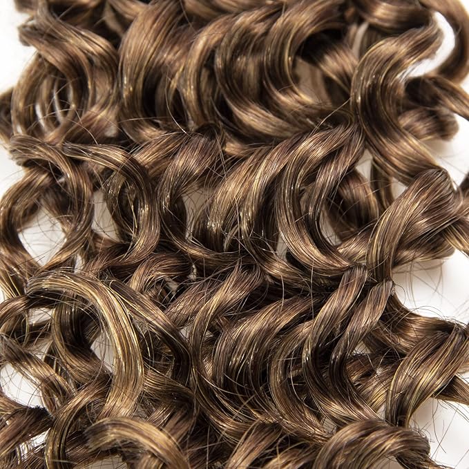 8 Packs Curly Crochet Hair GoGo Curl Crochet hair for Women Deep Wave Braiding hair,Synthetic Bohemian Crochet Braid Water Wave Crochet hair Extensions (12inch, 33/27)