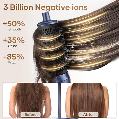 Air Styler Hair Dryer Brush - 6 in 1 Hair Styler Ionic Auto Wrap Hot Air Curler Blow Dryer Brush, 38m/s High Speed Blowout Airflow Hair Dryer Multi Styler Fast Drying Styling for Curly/Straight Hair