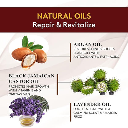 OKAY | Black Jamaican Castor Oil & Lavender Conditioner | For All Hair Types & Textures | Moisturize, Strengthen & Regrow Hair | With Argan Oil | Free of Sulfate, Silicone & Paraben | 12 oz