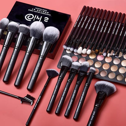 29pcs Black Professional Makeup Brush Set Kabuki Powder Concealers Eye shadows Blush Eyeliner Eyebrow Contour Eye blending Brushes