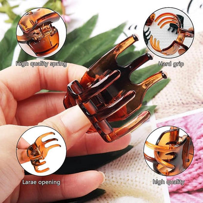 8 Pack 1.3 Inch Strong Hold Hair Claw Clips, Non-Slip Jaw Clips for Thick & Medium Hair, Lightweight Hair Styling Accessories for Women
