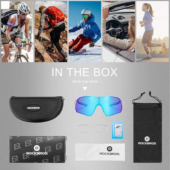 ROCKBROS Polarized Sunglasses UV Protection for Women Men Cycling Sunglasses