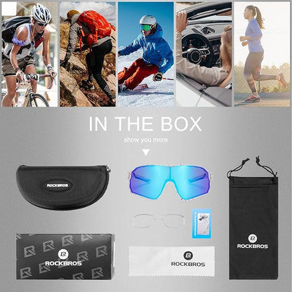 ROCKBROS Polarized Sunglasses UV Protection for Women Men Cycling Sunglasses