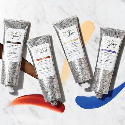 ORLANDO PITA PLAY Ampli-Tint Color Deposit Hair Mask, Temporary Hair Color Treatment that Revives Hair Color, Adds Shine, & Prevents Fading, Copper Red, 4 Fl Oz.