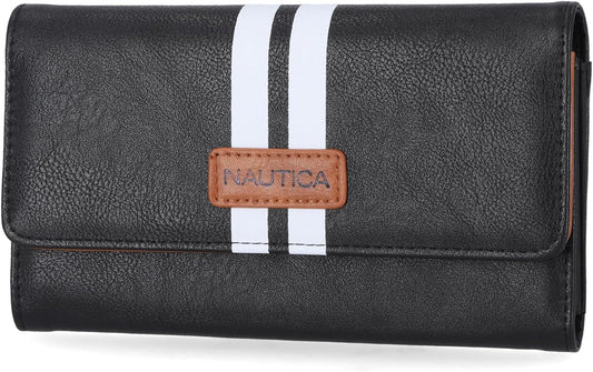 Nautica Money Manager RFID Slim and Small Wallet for Women - Credit Card Holder with Coin Purse and Zipper Wallet, Women's Clutch Organizer