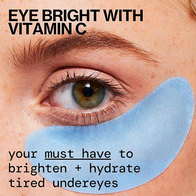Pacifica Undereye Spot Serum Mask – Bright Eye Vitamin C Mask for Dark Circles & Hydration, Brightening Under Eye Treatment, Vegan & Cruelty-Free, 1 Pack