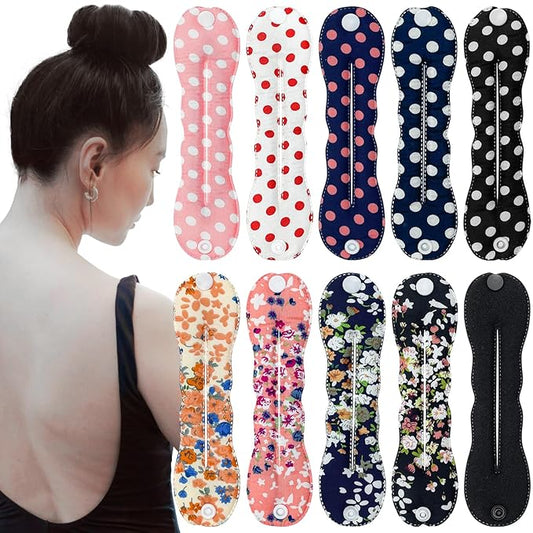10 Pcs Hair Bun Maker French Magic Twist Donut Hair Bun Snap Roll Sponge Bun Donut Lazy Hair Curler Tool Polka Dot Flower Flexible Chignon Donut Quick Twister Hair Styling Accessories for Women Girls