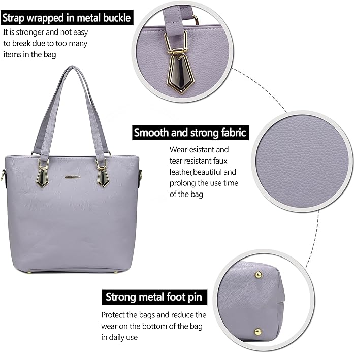 2E-youth Designer Purses and Handbags for Women Satchel Shoulder Bag Tote Top Handle Bag