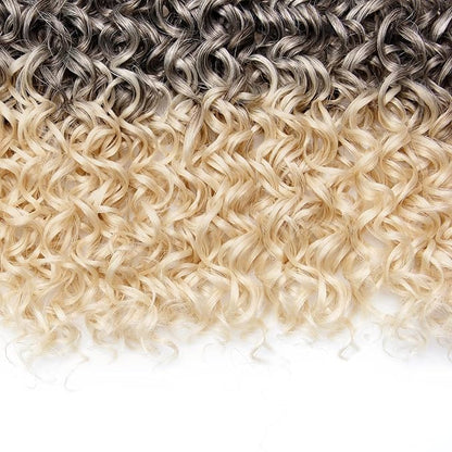 8 Packs Curly Crochet Hair GoGo Curl Crochet hair for Black Women Deep Wave Braiding hair,Synthetic Bohemian Crochet Braid Water Wave Crochet hair Extensions (6/613, 18inch)