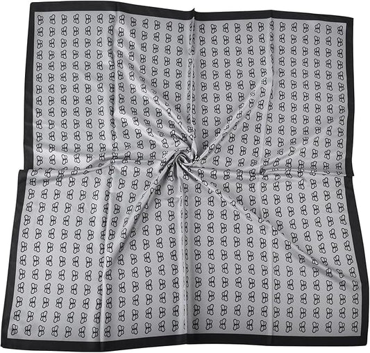 35 x 35 Women's Fashion Pattern Large Square Silk Like Hair Scarf Head Sleeping Wrap Satin Neck Bandana for Gift…